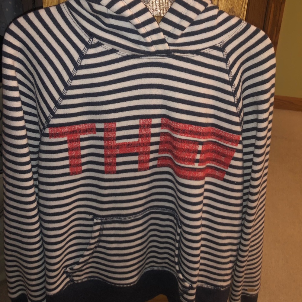 tommy hilfiger striped hoodie